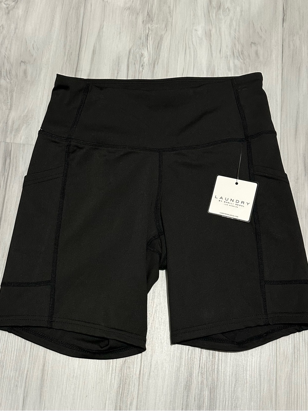 Laundry By Shelli Segal Black High-Waist Bike Shorts